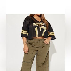Mesh oversized jersey …